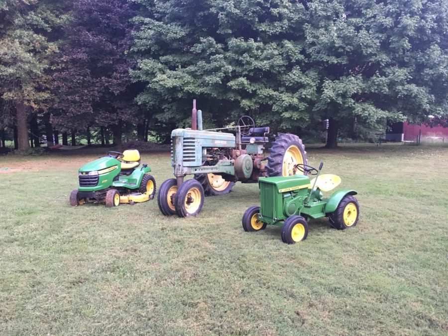 Patrick Applegate's John Deere tractors.