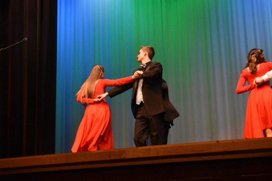 Noah Price and Maggie Adams dancing the meringue 