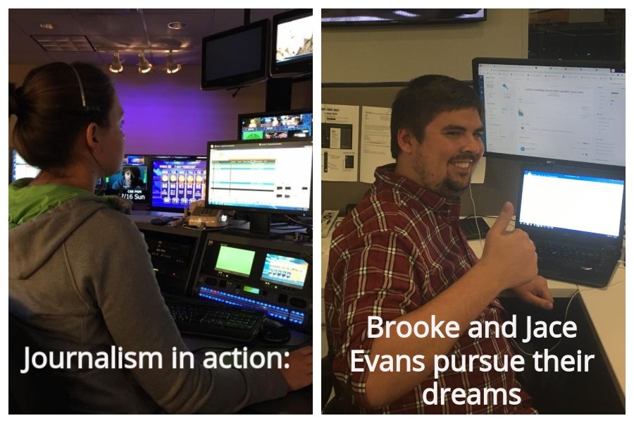 Brooke and Jace Evans make it big in difficult journalism field. 