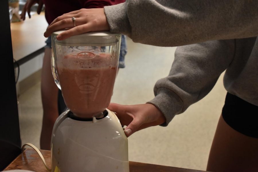 Julie Walkers Classic Strawberry Banana smoothie. 