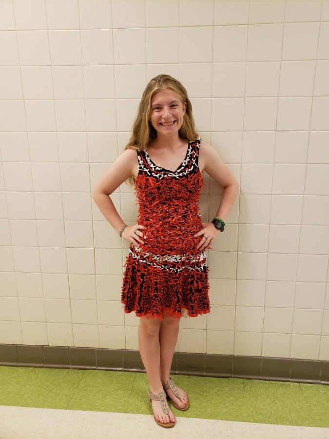 Class of 2020 member Laria Seyfried poses with the classic bow dress.