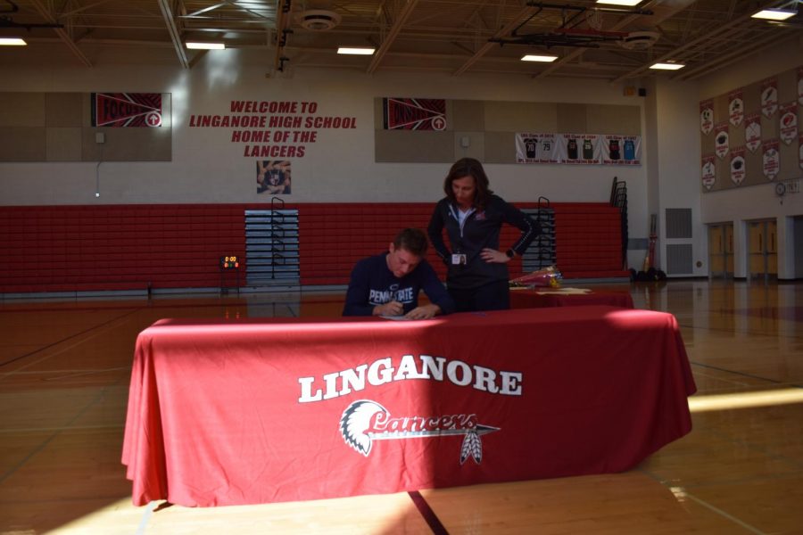 Ryan Barthlow signs his National Letter of Intent