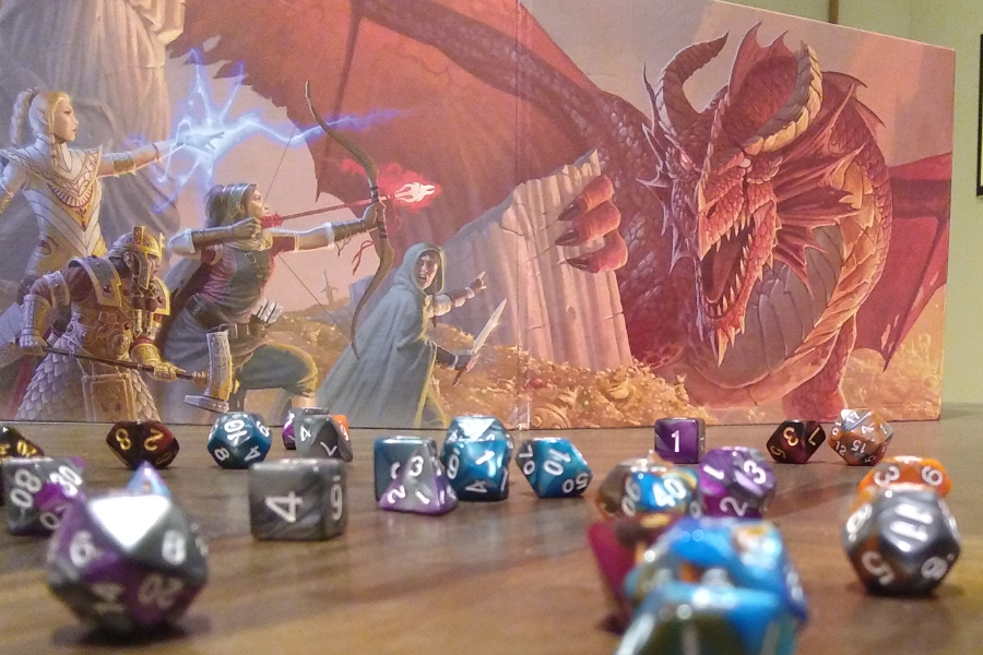 All you need to play D&D is 6 multi-sided dice, some friends, and a fun imagination.