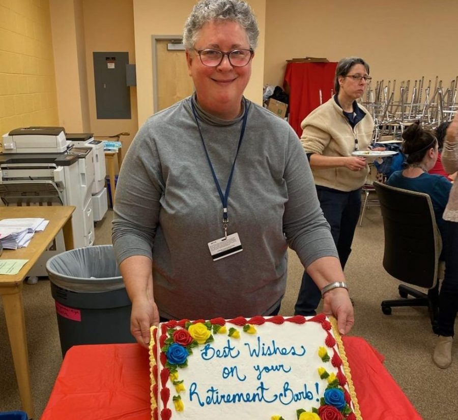 The staff surprised Creighton with a retirement party in early January.