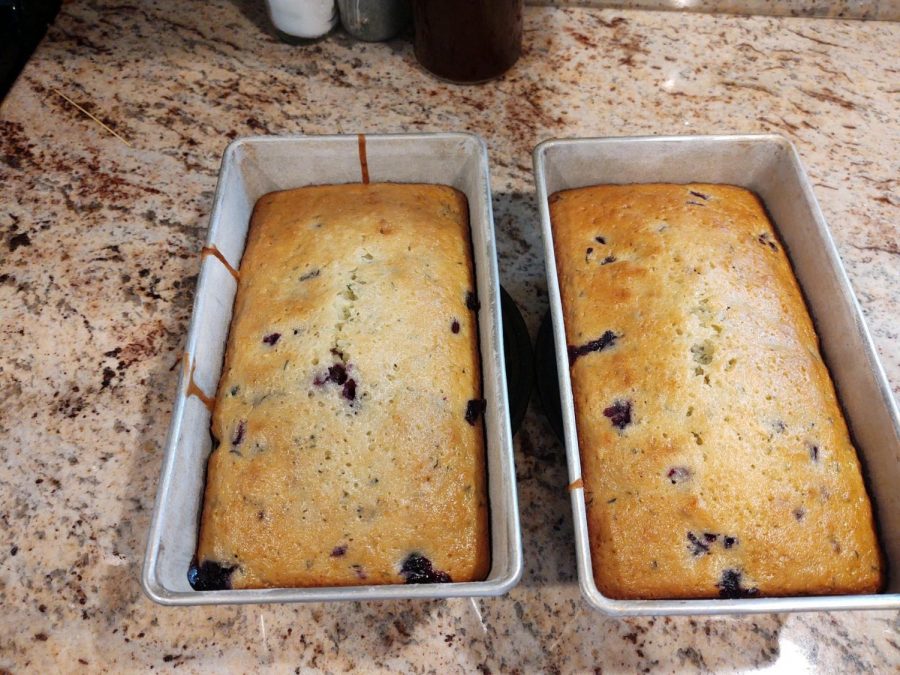 Levona Crum's homemade orange cranberry pecan zucchini bread, fresh out of the oven.