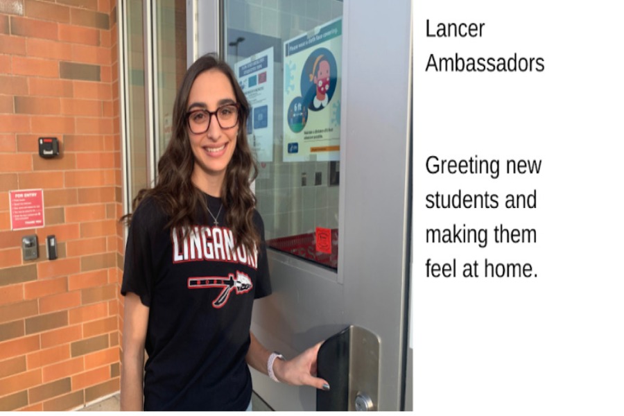 Renata Farrell welcomes students to LHS.
