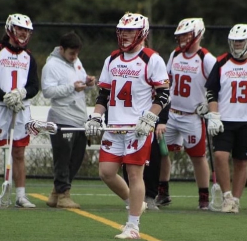 Drew Mullineaux prepares to go into the game.  