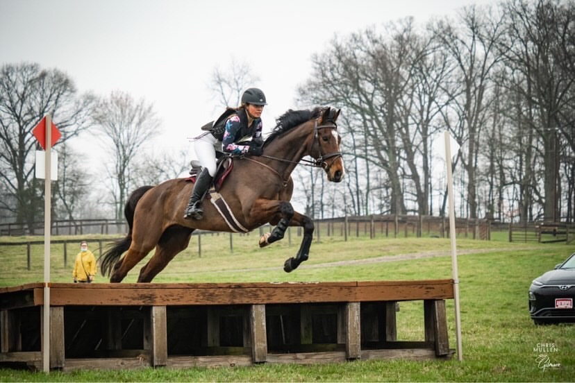 Montgomery County student Raegan Nalls and her horse Are you Ready Freddy practice for the eventing team.