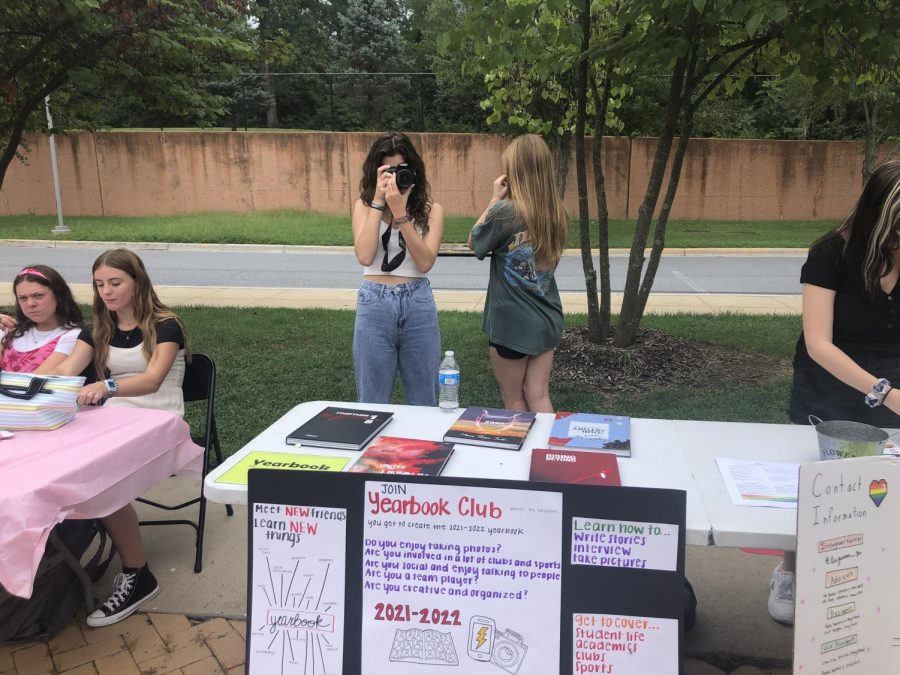 Abbey Sovero (left) and Emma Pratchios (right) represent the newly formed yearbook club.