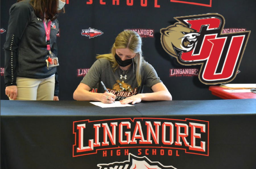 Delaney Ridgell becomes a Cougar as she signs her National Letter of Intent to play softball at Caldwell University.