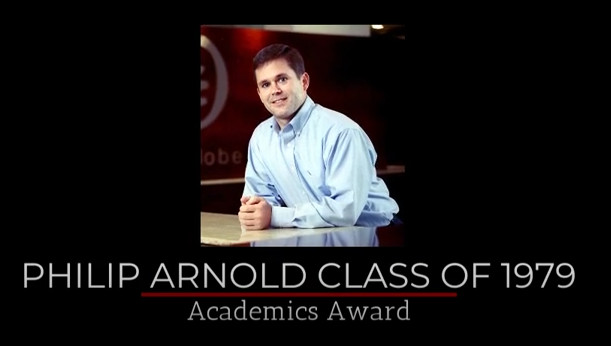 Distinguished Graduate 2021: Philip D. Arnold accepts the Academics award with his engineering achievements