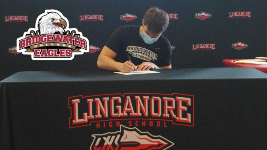 Dylan Kossoy signs his National Letter of Intent to play Lacrosee for Bridgewater College