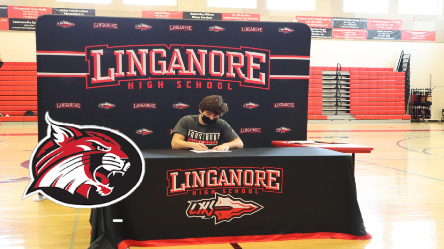 Aaron Dufresne signs his National Letter of Intent to continue playing Track & Field at Frostburg University.