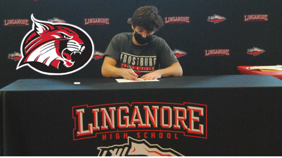 Aaron Dufresne signs his National Letter of Intent to continue playing Track & Field at Frostburg University.