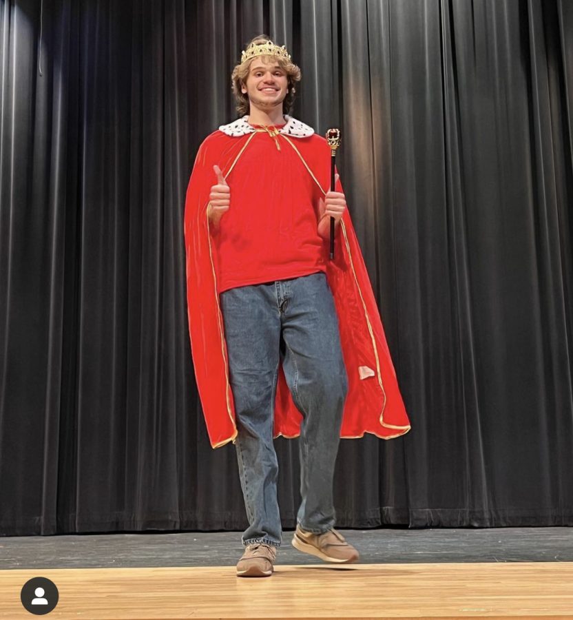 Joey Dorman after being crowned Mr. Linganore.