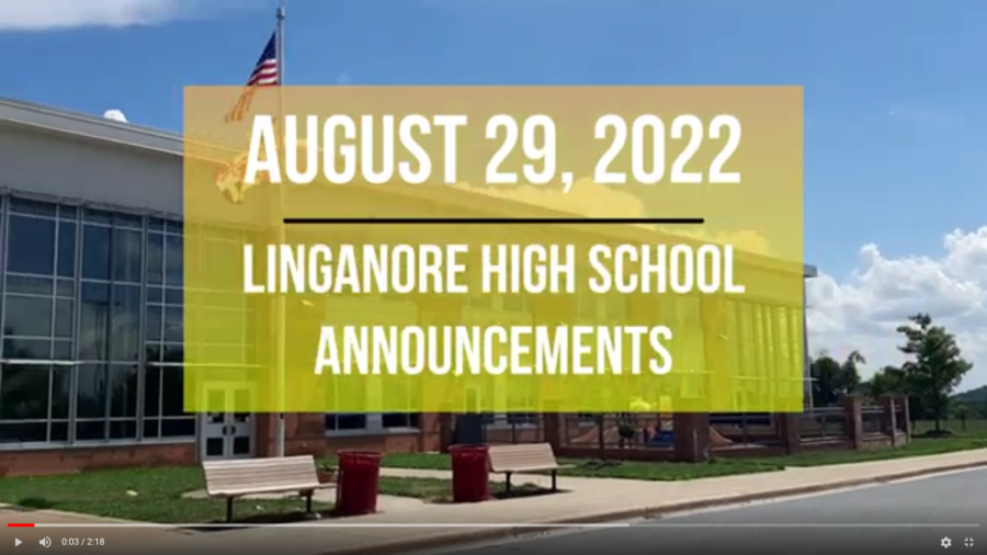 Morning Announcements: August 29, 2022