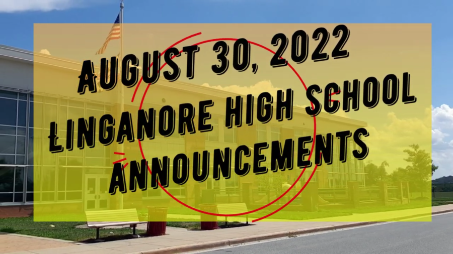 Morning Announcements: August 30, 2022