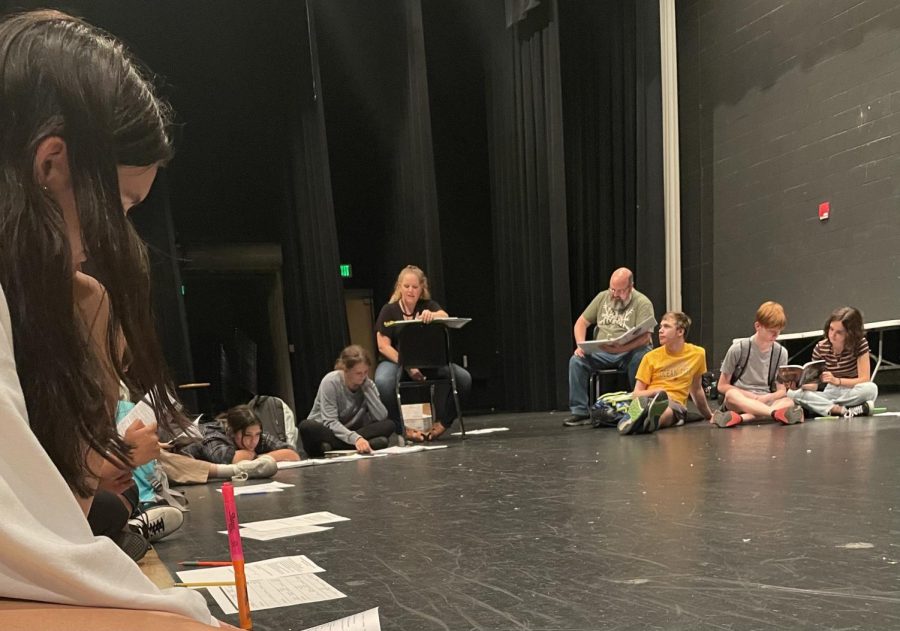 The+cast+of+Puffs+participate+in+a+read-through+of+the+script+at+their+first+rehearsal.+