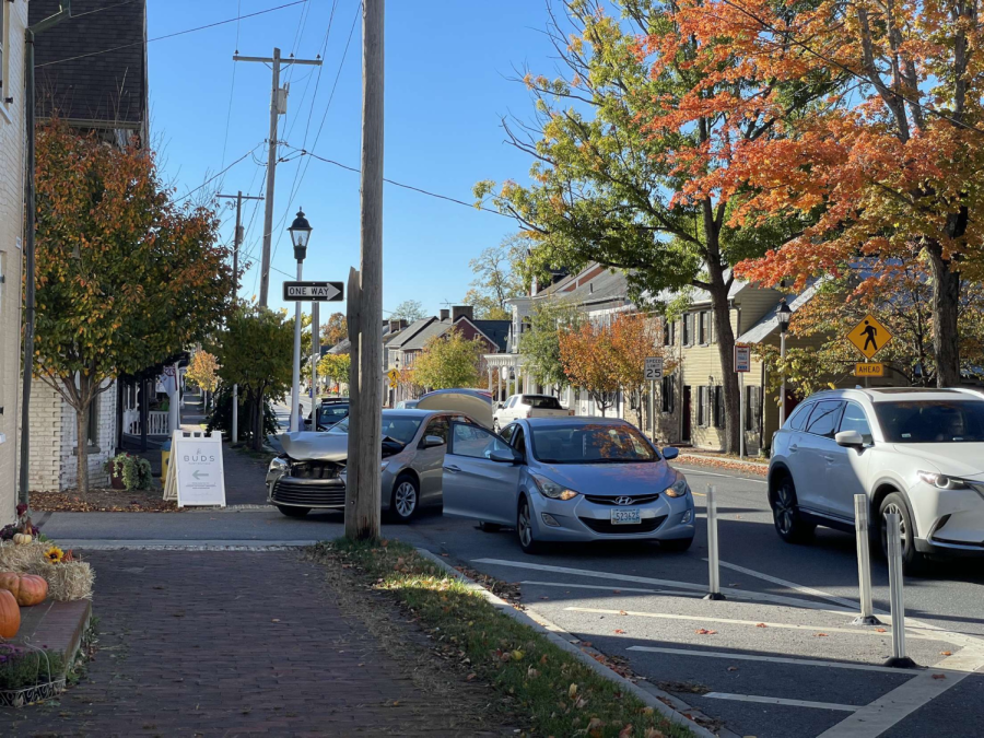 A car accident involving two vehicles occurred on Main Street earlier in the week despite the newly installed New Market speed cameras. 