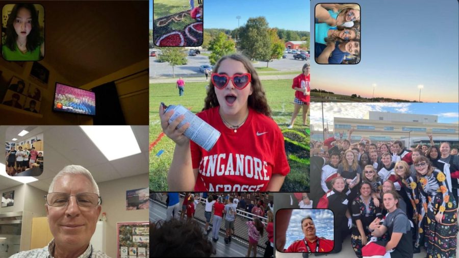 Linganore students post their photos to BeReal to show friends what they are doing. (From top left to right, Ella Pritchett, Alex Pietanza, Maddie Madariaga, Mark Sunkel, Nolan Lizmi, Josh Player, Joey Looper, Mitchell Maher, Nathaniel Zarate, Kevin Lloyd, and the Linganore Band.)