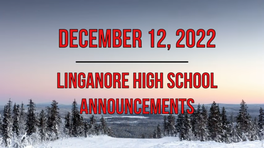 Morning Announcements: December 12