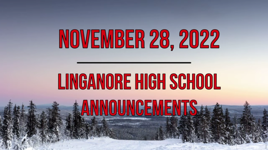 Morning Announcements: November 28,2022