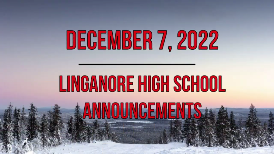 Morning Announcements: December 7
