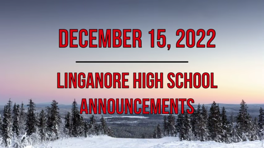 Morning Announcements: December 15