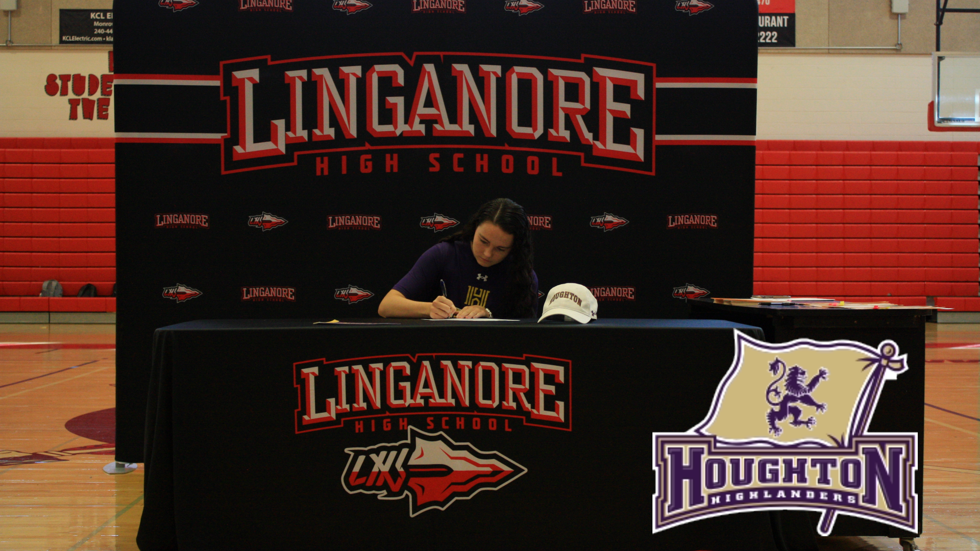 Emily Purgason signs her National Letter of Intent to play soccer at Houghton University next fall.