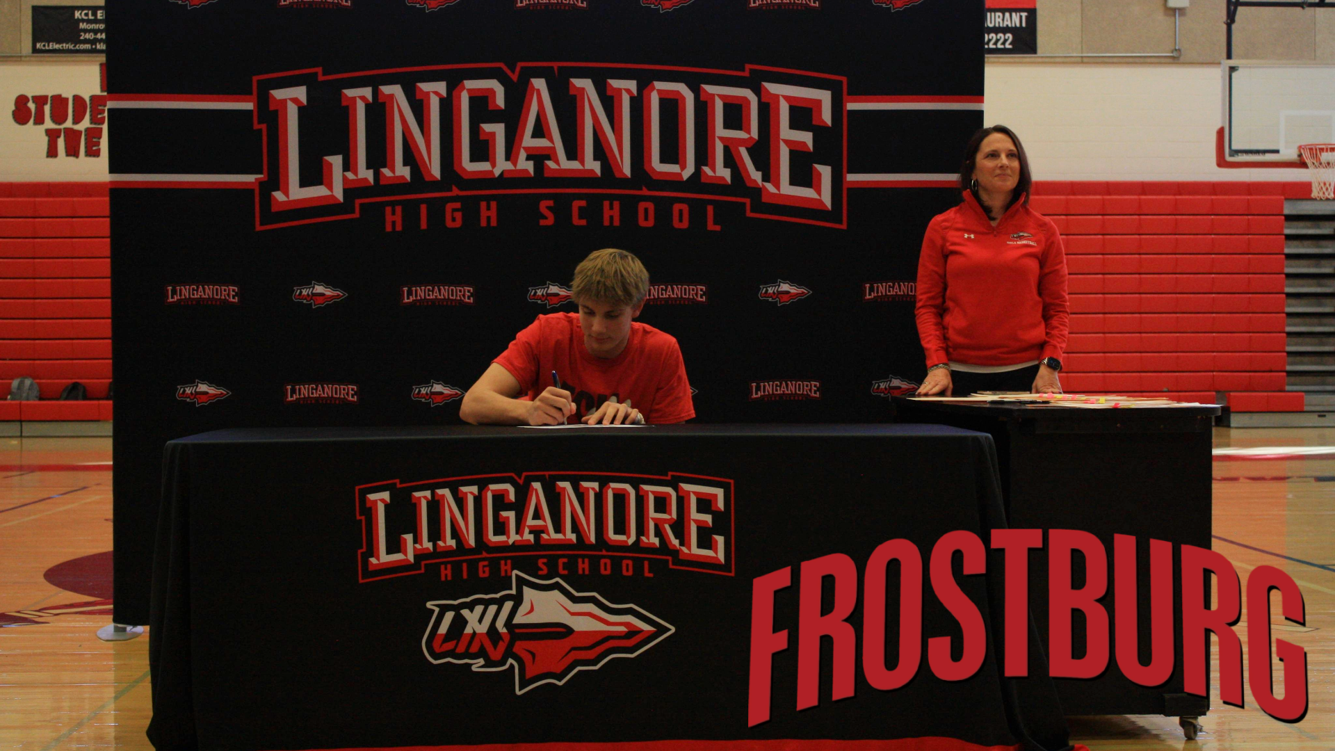 Zachary Dodson signs his National Letter of Intent to play baseball at Frostburg State University next fall.