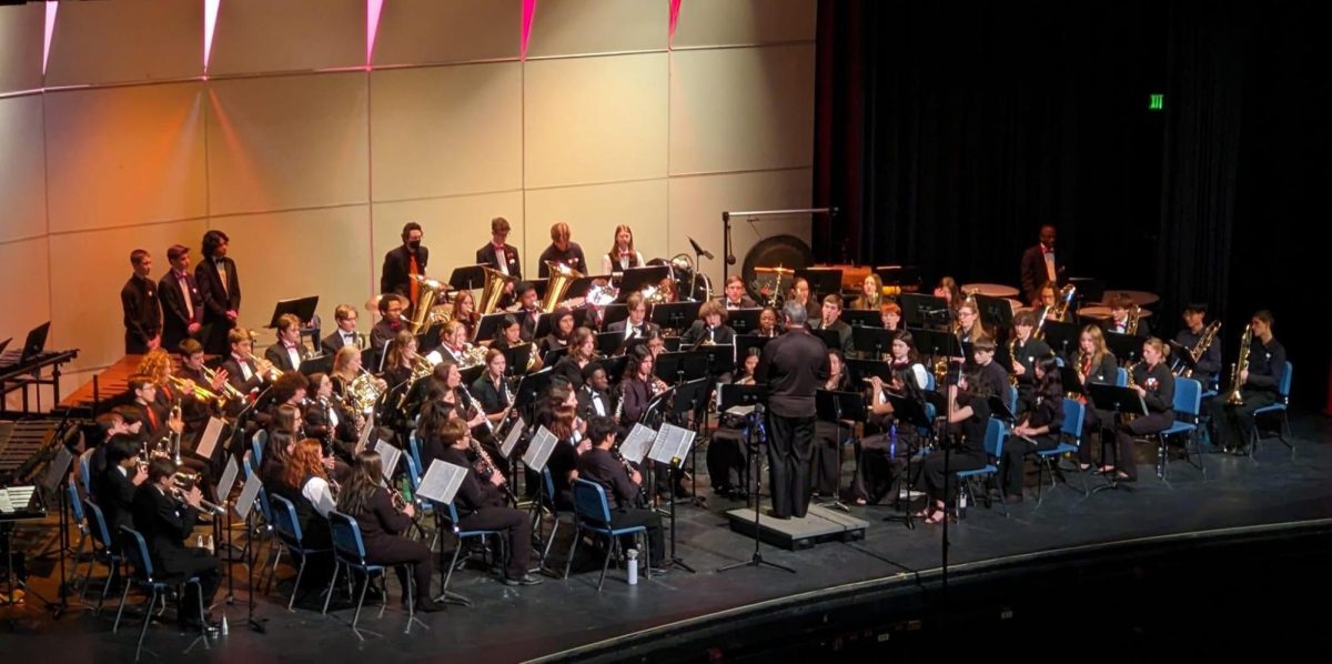 The+All-County+band+performs+in+the+Thomas+Johnson+High+School+auditorium.