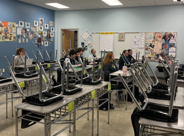 The Accelerated English 10/11 class meets during third block. English teacher Mary Troxel is looking for enthusiastic students to fill the seats.