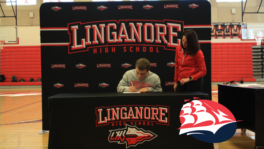 Ethan+Arneson+signs+his+National+Letter+of+Intent+to+play+football+at+Shippensburg+University.