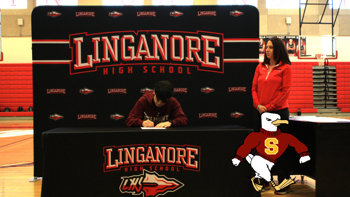 Victor Cretella signs his National Letter of Intent to run track at Salisbury University.