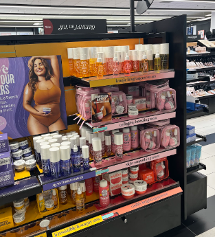 An aisle in the SEPHORA at Kohls in Frederick sells the newly-popular Sol De Janeiro products.
