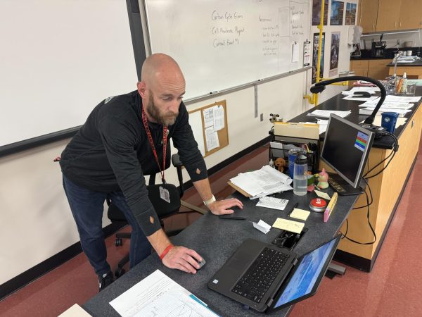 Nicholas Snyder works at his computer.