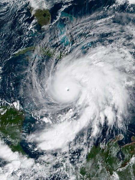 A picture of Hurricane Melissa as she advances onto category five.