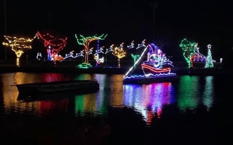 Some of the lights at Winterfest in Ocean City, Maryland
