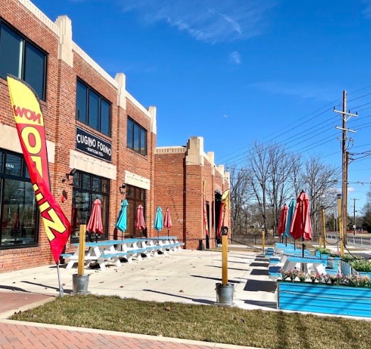 Outside of the Cugino Forno Restaurant in Frederick, Maryland.