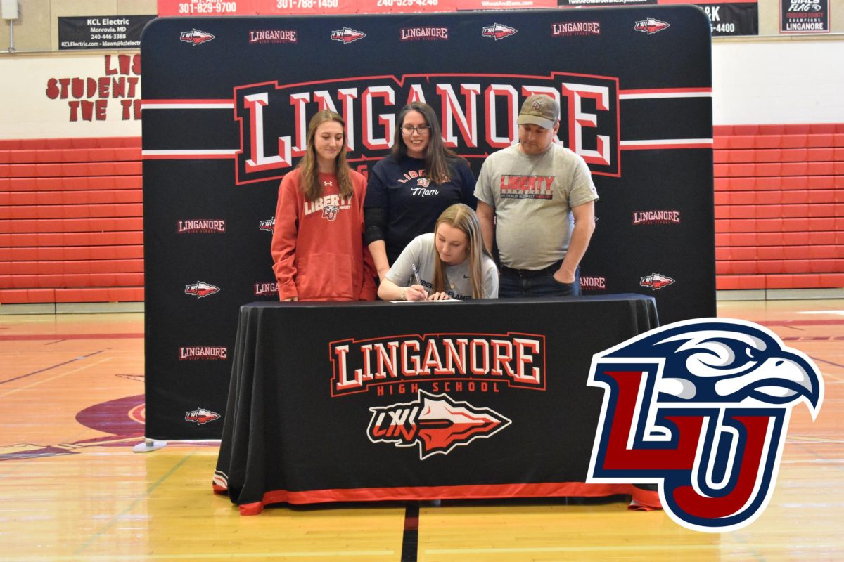 Allena Jaworski signing her National Letter of Intent to Liberty University. 