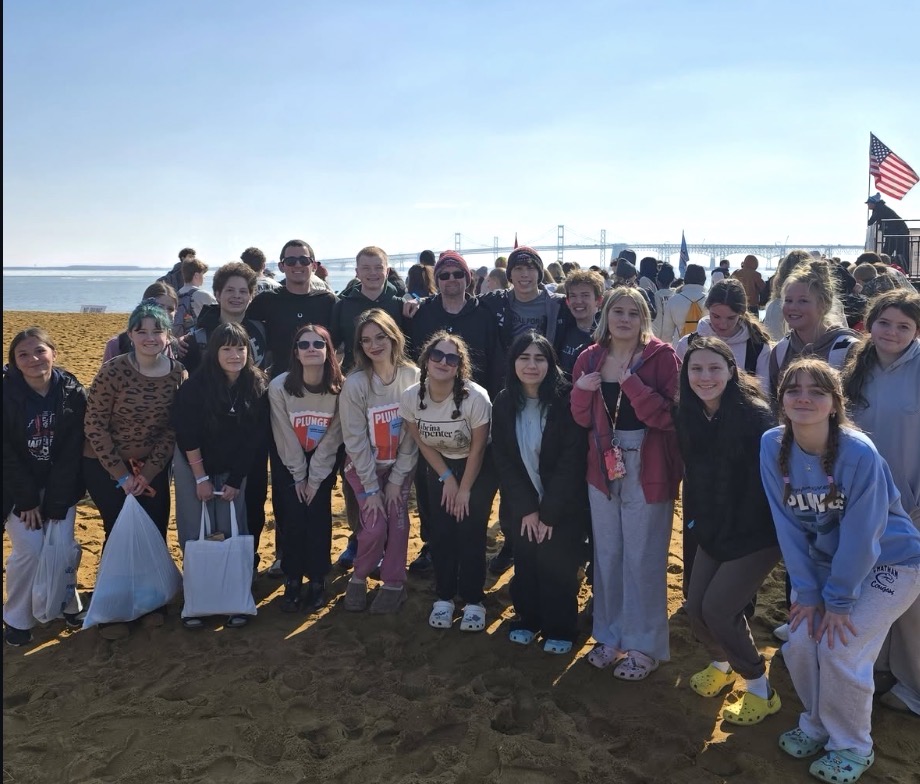 Linganore High School students attend the 30th annual Polar Bear Plunge (Photo courtesy of Jeremy Brown).