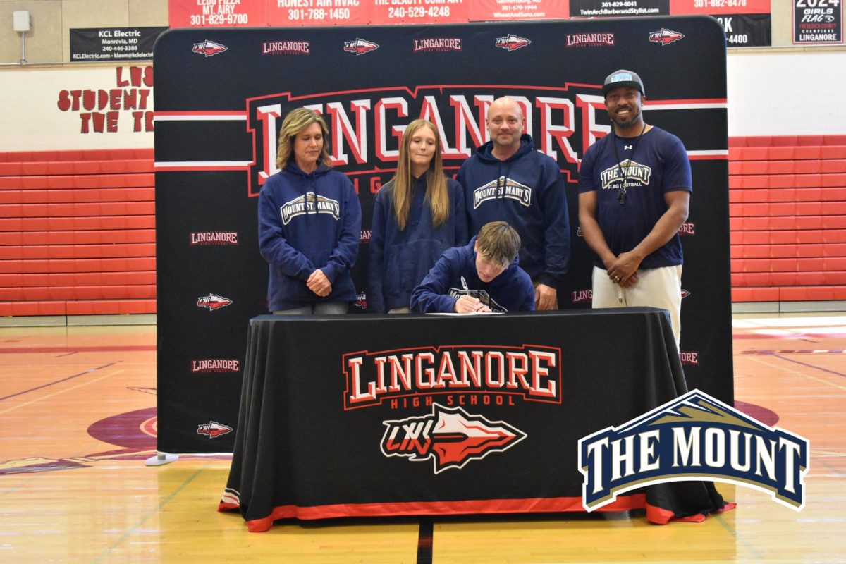 Rachel Hepner signs to attend Mount Saint Mary’s University to play flag football. 