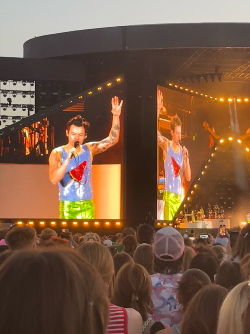 Harry Styles plays a sold-out show on "Love on Tour" at Festivalpark Werchter in Belgium.
