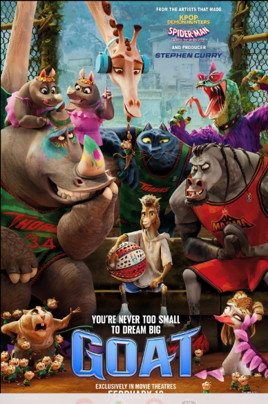 The movie "GOAT" produced by Stephen Curry and animated by Sony Pictures Animation. 