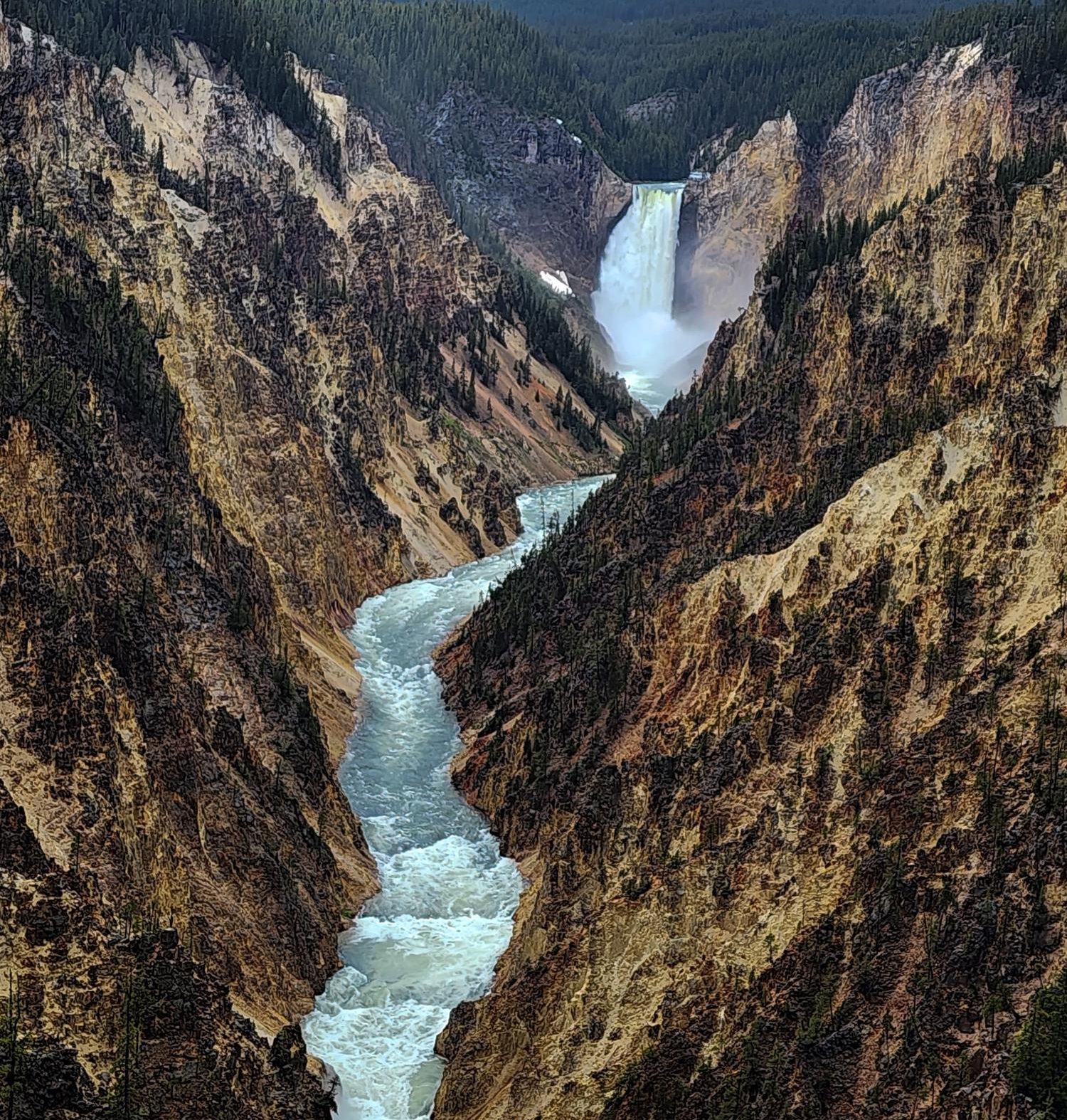 Artist Point, an overlook on the edge of a cliff in Yellowstone, is a must-see when driving through the park.