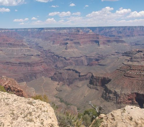 The best view of the Grand Canyon is from the South Rim. Bus tours to Hermits Rest and Desert View are available to tourists each day, at all times of day.